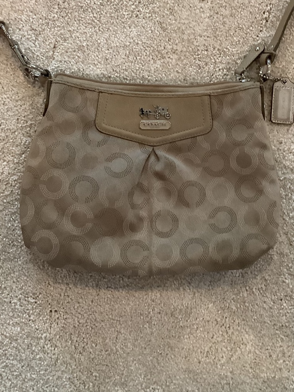 COACH MADISON DOTTED OP ART TOP HANDLE POUCH Cross Body Bag